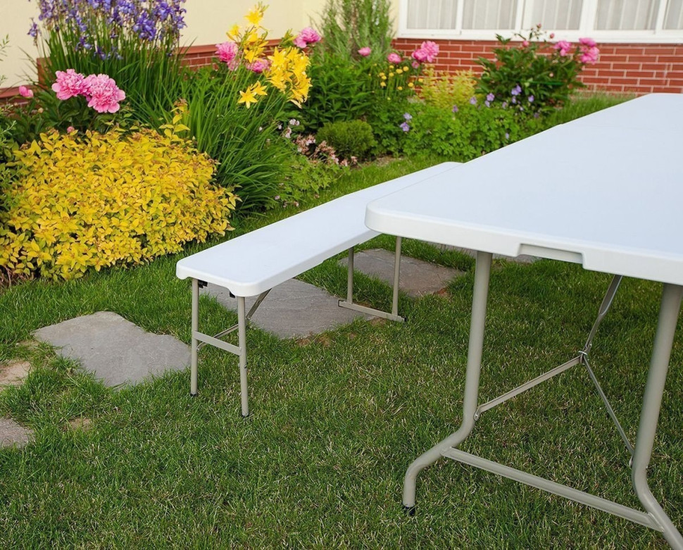 Стол Calviano Складной, прямоугольный 240x75.5 см (белый) Стол Calviano Складной, прямоугольный 240x75.5 см (белый)