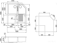 Кухонная мойка Elleci Tekno Corner G68 Bianco