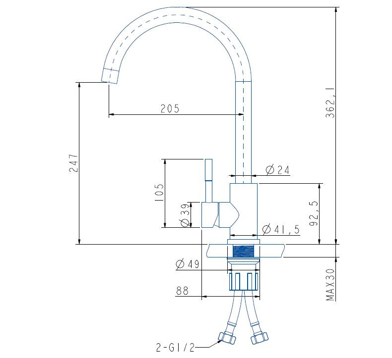 Смеситель ARFEKA Sirio (black PVD)