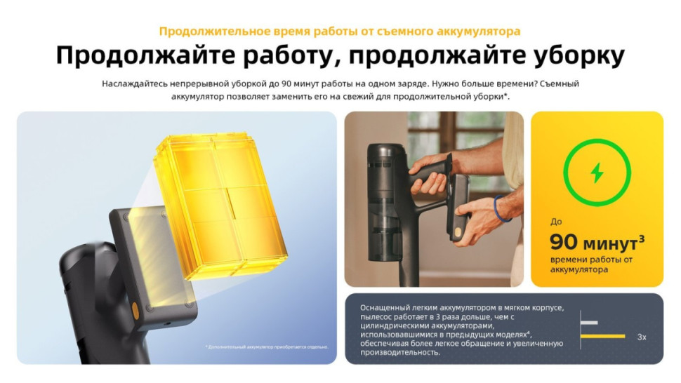 Пылесос Roborock H60 Ultra (с евровилкой) Пылесос Roborock H60 Ultra (с евровилкой)