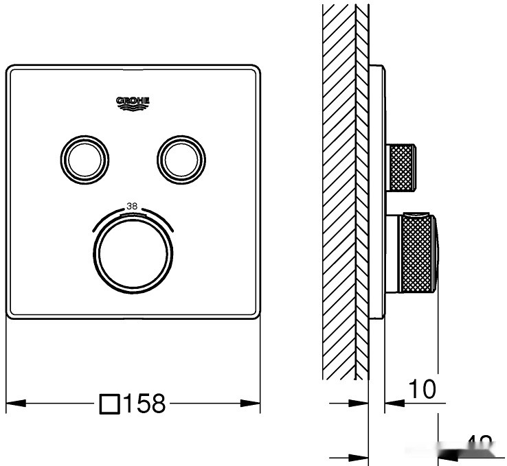 Смеситель Grohe Grohtherm SmartControl 29124000