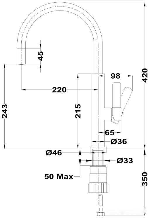 Смеситель Teka Total 116030022