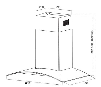 Вытяжка Germes Alt 60 inox