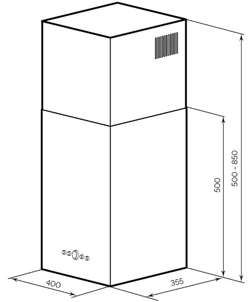 Вытяжка LEX Mono 400 (черный) Вытяжка LEX Mono 400 (черный)