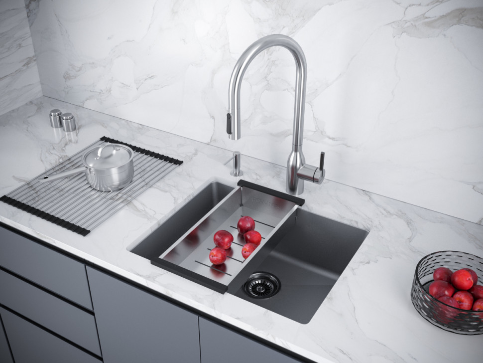 Кухонная мойка Paulmark Lumi 55UNI LU55-GRM Кухонная мойка Paulmark Lumi 55UNI LU55-GRM