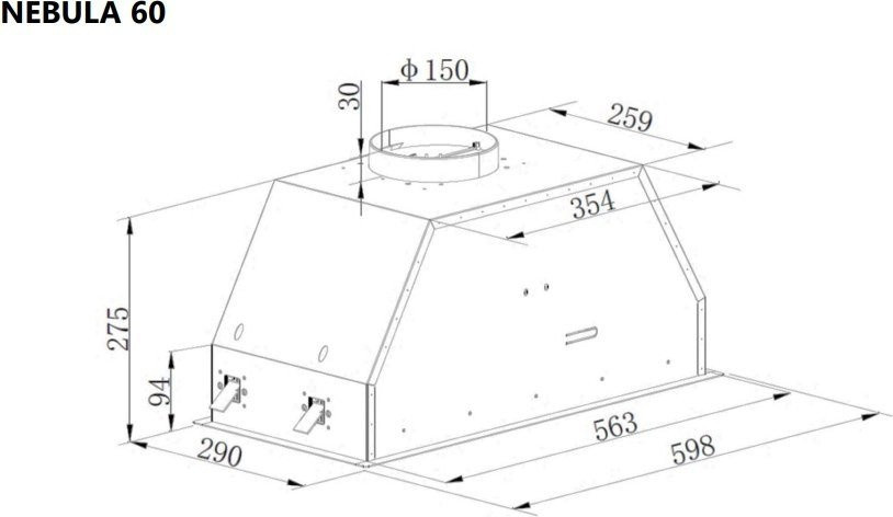 Вытяжка Maunfeld Nebula 60 Glass (черный) Вытяжка Maunfeld Nebula 60 Glass (черный)