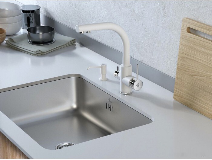 Смеситель Paulmark Essen 213011-431TW (белый матовый) Смеситель Paulmark Essen 213011-431TW (белый матовый)