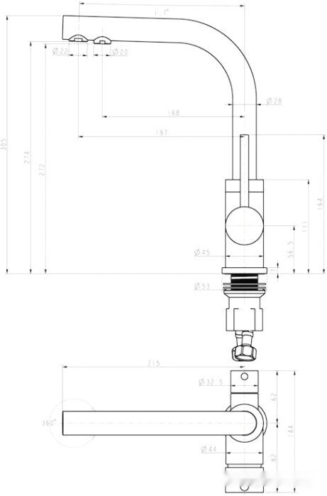 Смеситель Paulmark Essen 213011-431TW (белый матовый) Смеситель Paulmark Essen 213011-431TW (белый матовый)