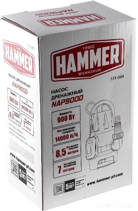 Дренажный насос Hammer NAP900D Дренажный насос Hammer NAP900D