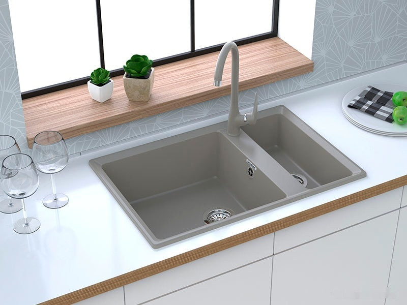 Кухонная мойка GranFest GF-LV-760K (серый) Кухонная мойка GranFest GF-LV-760K (серый)