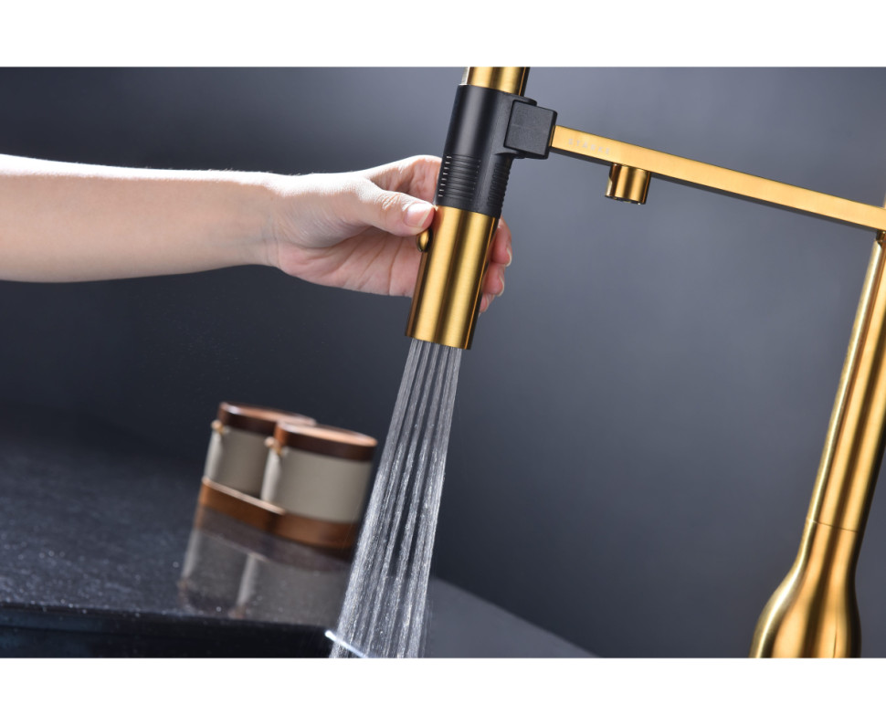 Смеситель Paulmark Magneto One Ma213188-BG (золото/брашированное золото) Смеситель Paulmark Magneto One Ma213188-BG (золото/брашированное золото)