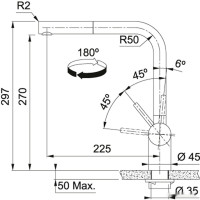 Смеситель Franke Atlas Neo Pull Out нержавеющая сталь 115.0521.438