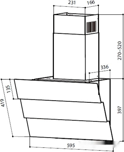 Вытяжка LEX RIO G 600 (белый)