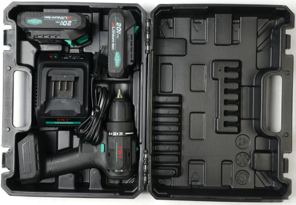 Дрель-шуруповерт DWT ABSP-20 DN-2 BMC (с 2-мя АКБ, кейс) Дрель-шуруповерт DWT ABSP-20 DN-2 BMC (с 2-мя АКБ, кейс)