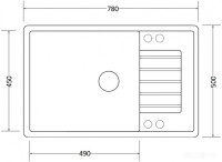 Кухонная мойка Zorg Dello 78 (горький шоколад)