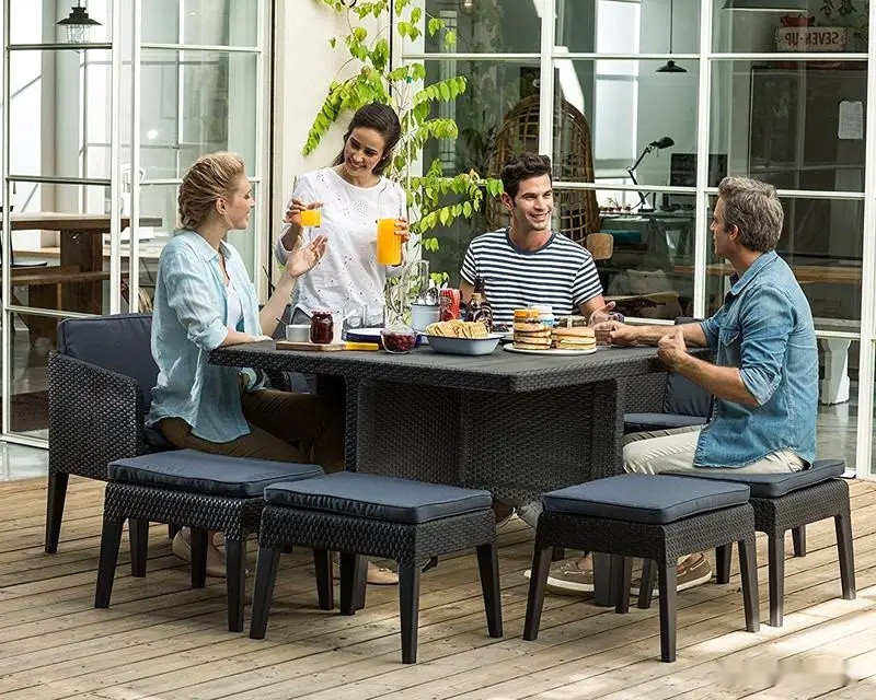 Обеденная группа Keter Columbia Dining Set 247484 (графит) Обеденная группа Keter Columbia Dining Set 247484 (графит)