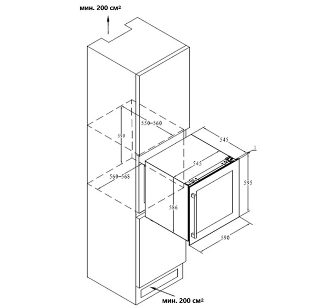 Винный шкаф Maunfeld MBWC-92DM36 Винный шкаф Maunfeld MBWC-92DM36