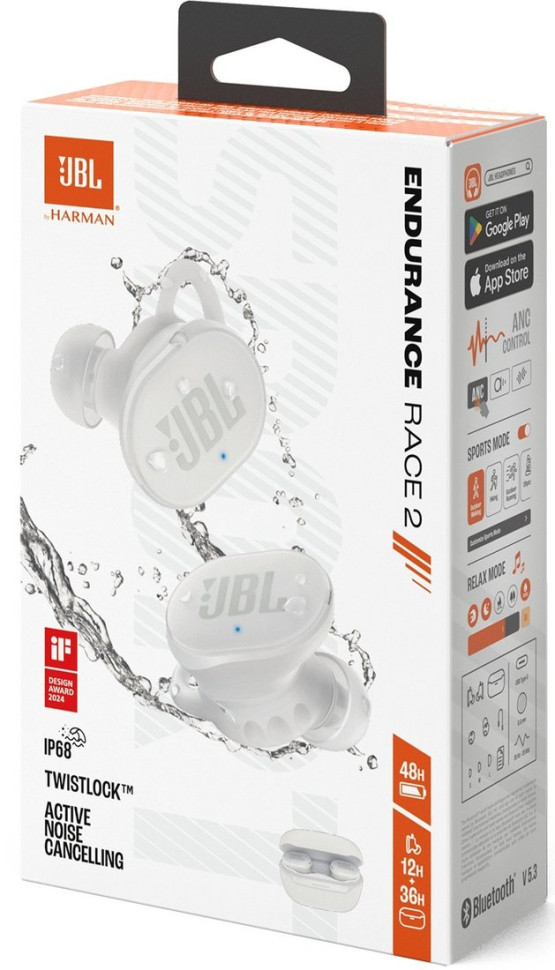Наушники JBL Endurance Race 2 (белый) Наушники JBL Endurance Race 2 (белый)