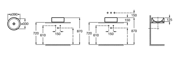Умывальник Roca Terra 39x39 (32722D000) Умывальник Roca Terra 39x39 (32722D000)