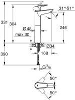Смеситель Grohe Bauedge 23761001
