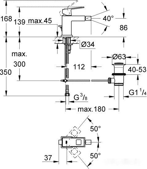 Смеситель Grohe Eurocube 23138000