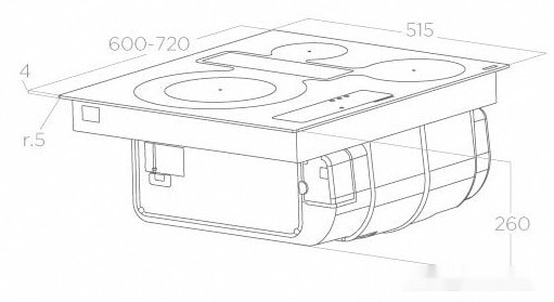 Варочная панель Elica Nikolatesla FIT 3Z BL/A/72 Варочная панель Elica Nikolatesla FIT 3Z BL/A/72