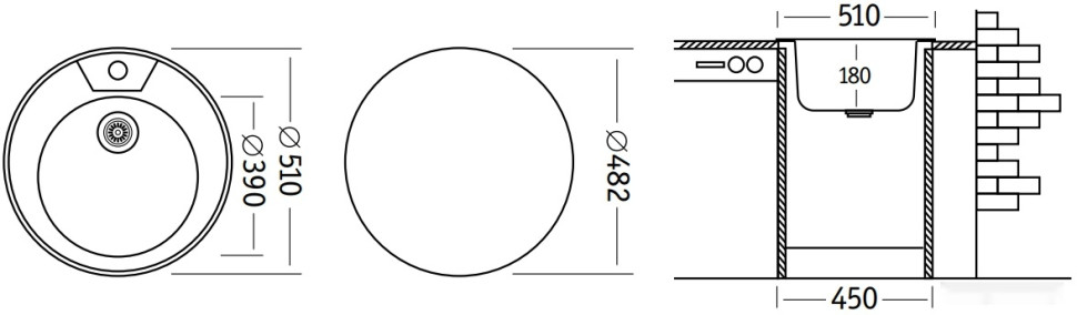Кухонная мойка Ukinox Фаворит FAP510-GT8K 0C Кухонная мойка Ukinox Фаворит FAP510-GT8K 0C