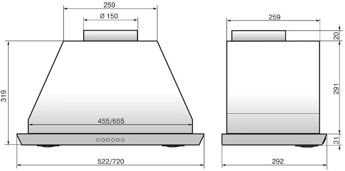 Вытяжка Elikor 52П-1000-Э4Д (кремовый) Вытяжка Elikor 52П-1000-Э4Д (кремовый)