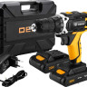 Дрель-шуруповерт Deko DKCD20FU-Li SET 3 063-4172 (с 2-мя АКБ, кейс, набор оснастки)