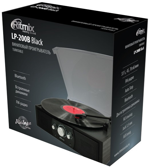 Виниловый проигрыватель Ritmix LP-200B Виниловый проигрыватель Ritmix LP-200B