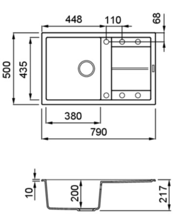 Кухонная мойка Elleci Unico 300 G59 Antracite Кухонная мойка Elleci Unico 300 G59 Antracite