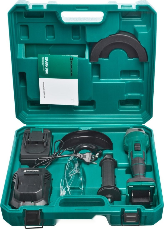 Угловая шлифмашина Rokodil Spark Pro (с 1-им АКБ, кейс) Угловая шлифмашина Rokodil Spark Pro (с 1-им АКБ, кейс)
