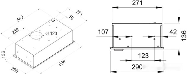 Вытяжка Ciarko Bongo 600 (черный)