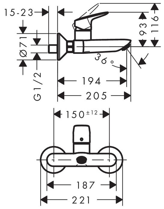 Смеситель Hansgrohe Logis 71225000