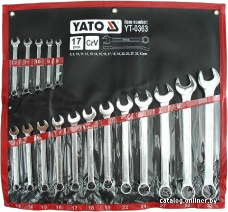 Набор ключей Yato YT-0363 17 предметов
