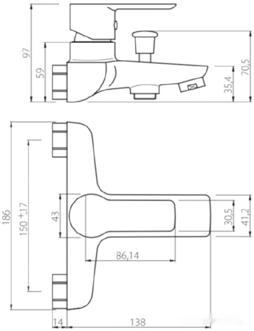 Смеситель RedBlu Origin Elegance 841000000
