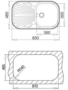 Кухонная мойка Teka Stylo 1B 1D микротекстура Кухонная мойка Teka Stylo 1B 1D микротекстура