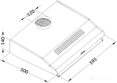 Вытяжка Ore Grong 60 (нержавеющая сталь)