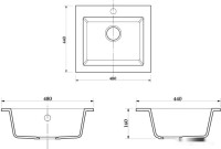 Кухонная мойка Berge BR-4803 (белый матовый)