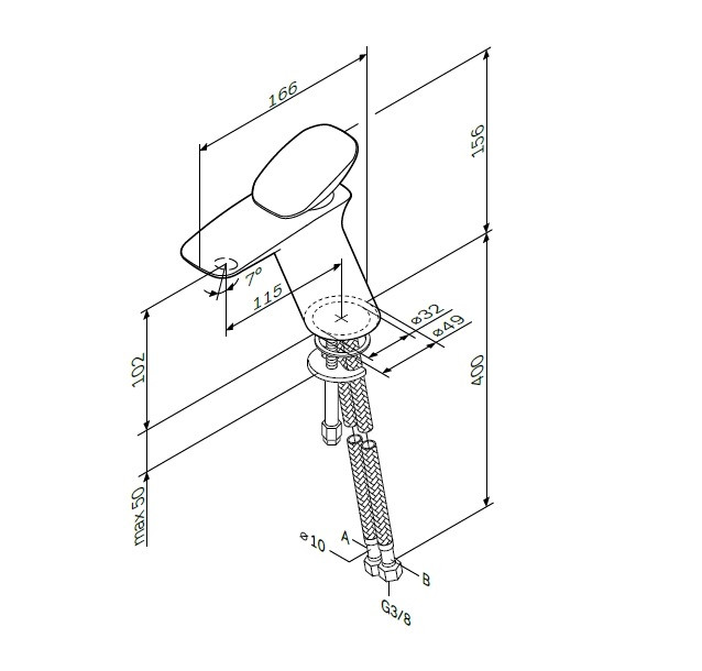 Смеситель Am.Pm Spirit 2.0 F70A02100 Смеситель Am.Pm Spirit 2.0 F70A02100