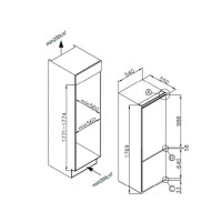 Встраиваемый холодильник Maunfeld MBF177SWGR