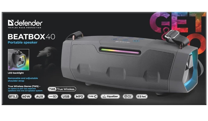 Портативная акустика Defender Beatbox 40