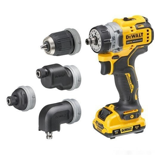 Дрель-шуруповерт DeWALT DCD703L2T (с 2-мя АКБ, кейс, набор патронов) Дрель-шуруповерт DeWALT DCD703L2T (с 2-мя АКБ, кейс, набор патронов)