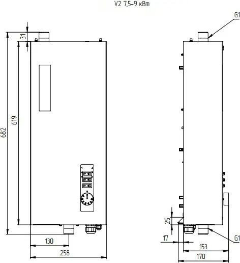 Отопительный котёл GTM Classic E100-7.5 Отопительный котёл GTM Classic E100-7.5