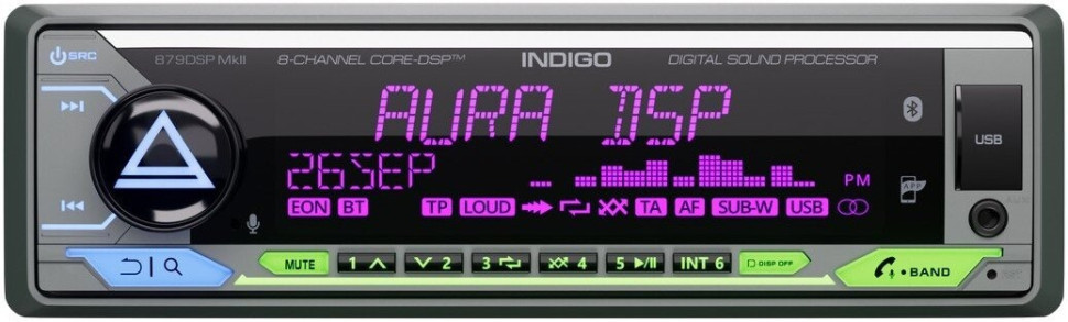 Автомагнитола Aura Indigo-679DSP MkII