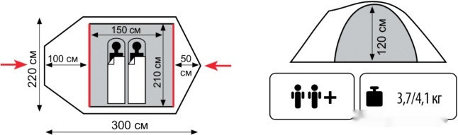 Палатка Tramp Mountain 2 v2 Палатка Tramp Mountain 2 v2