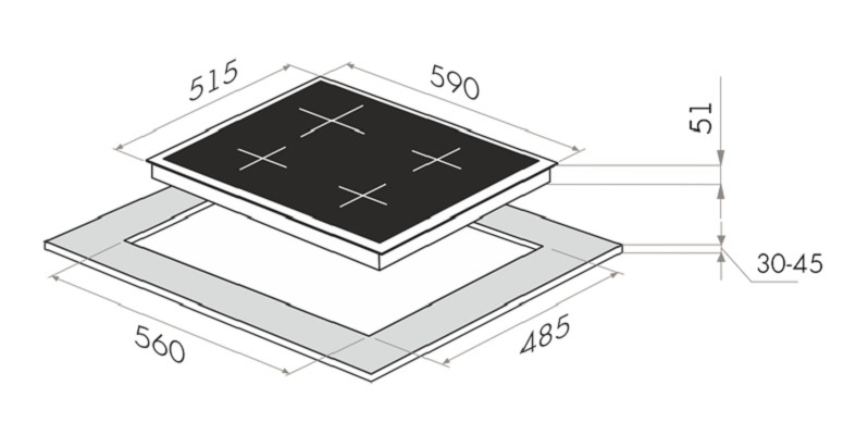 Варочная панель Maunfeld EGHG 64.1CB/G черный