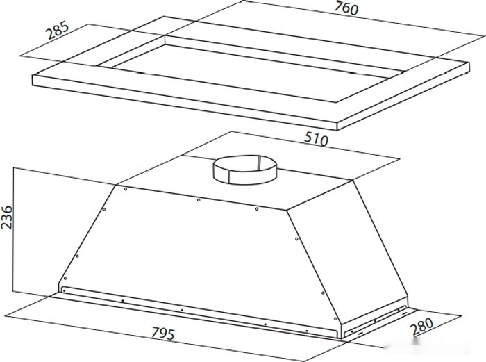 Вытяжка Oasis VM-80S (V)