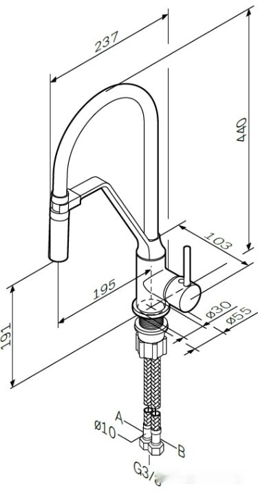 Смеситель Am.Pm Like S F8013000 Смеситель Am.Pm Like S F8013000