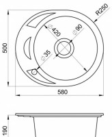 Кухонная мойка Granula GR-5802 (Антик)